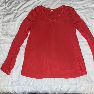 Old Navy Pink Long Sleeve Blouse
